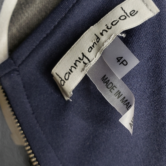 Danny & Nicole 3/4 Sleeve Shift Geometric Colorblock Mod Office Business Petite - Picture 15 of 15